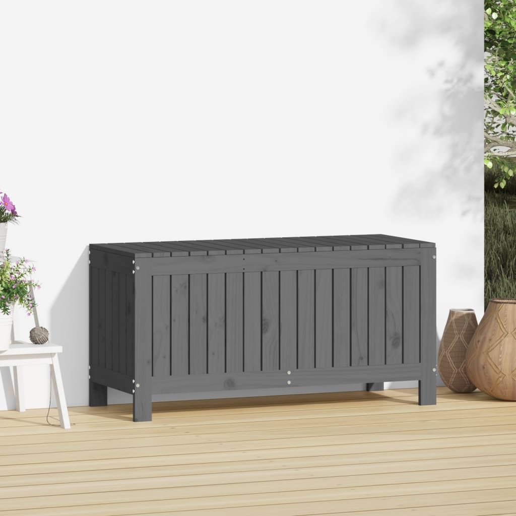 Säilytyslaatikko harmaa 108x42,5x54 cm täysi mänty - Sisustajankoti.fi