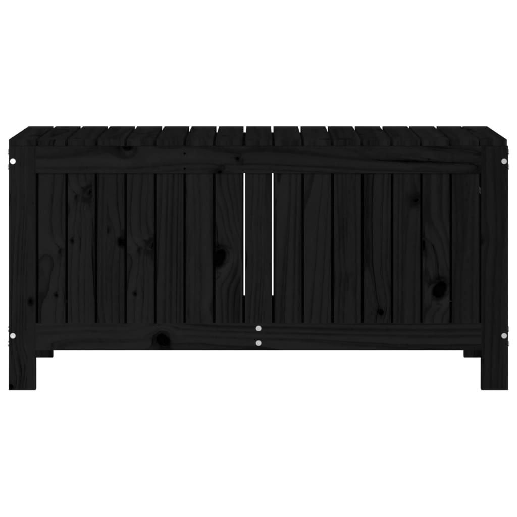 Säilytyslaatikko musta 108x42,5x54 cm täysi mänty - Sisustajankoti.fi
