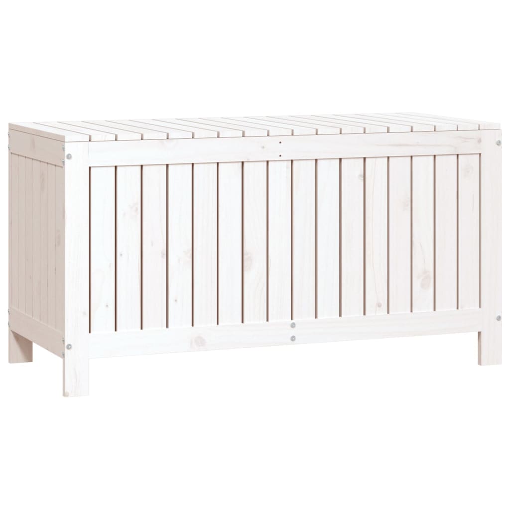 Säilytyslaatikko valkoinen 115x49x60 cm täysi mänty - Sisustajankoti.fi