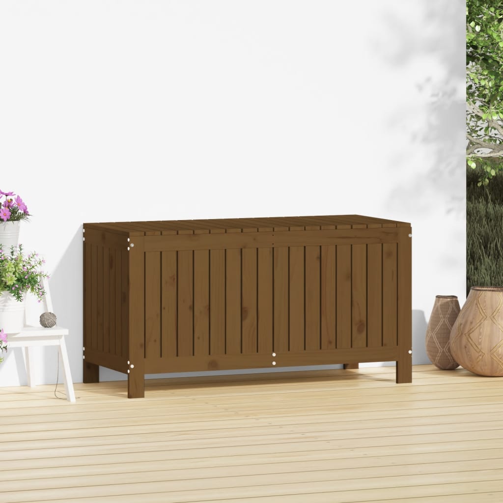 Säilytyslaatikko hunajanruskea 115x49x60 cm täysi mänty - Sisustajankoti.fi