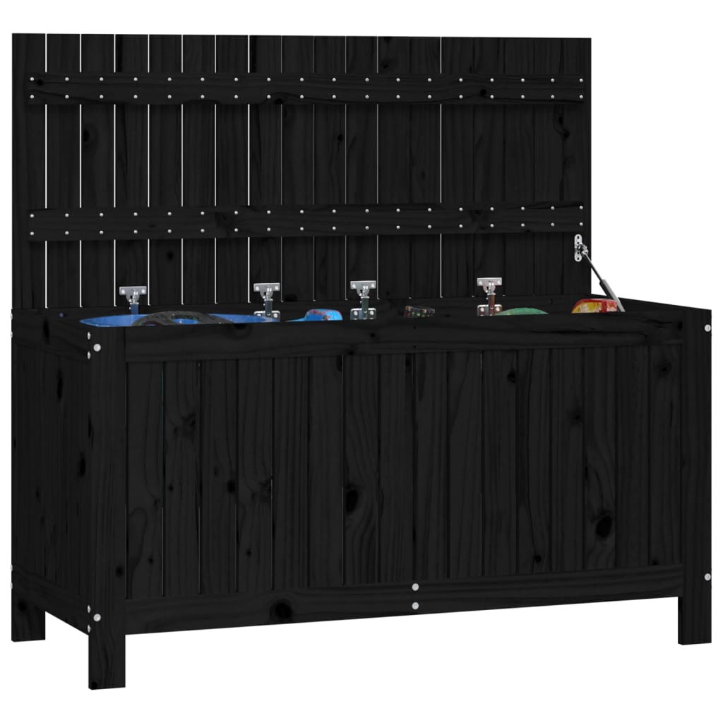 Säilytyslaatikko musta 115x49x60 cm täysi mänty - Sisustajankoti.fi
