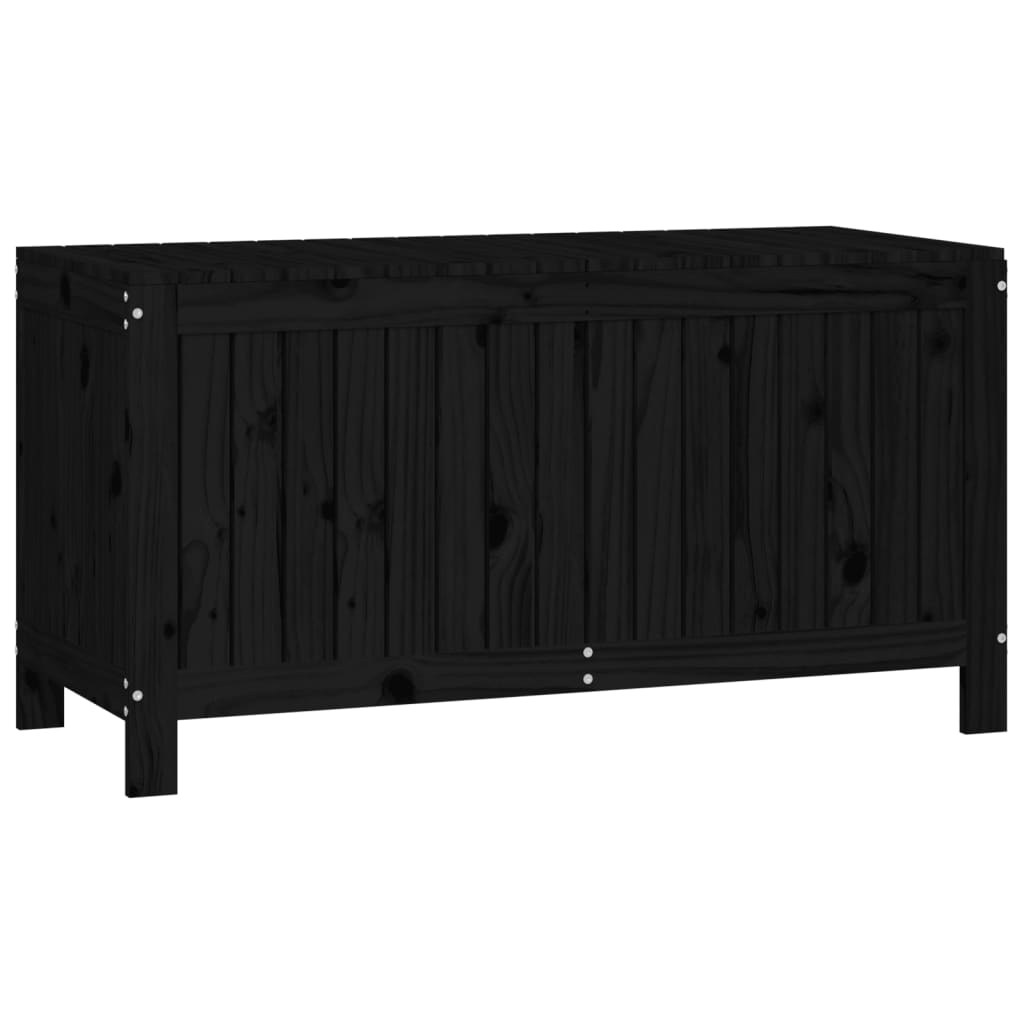 Säilytyslaatikko musta 115x49x60 cm täysi mänty - Sisustajankoti.fi
