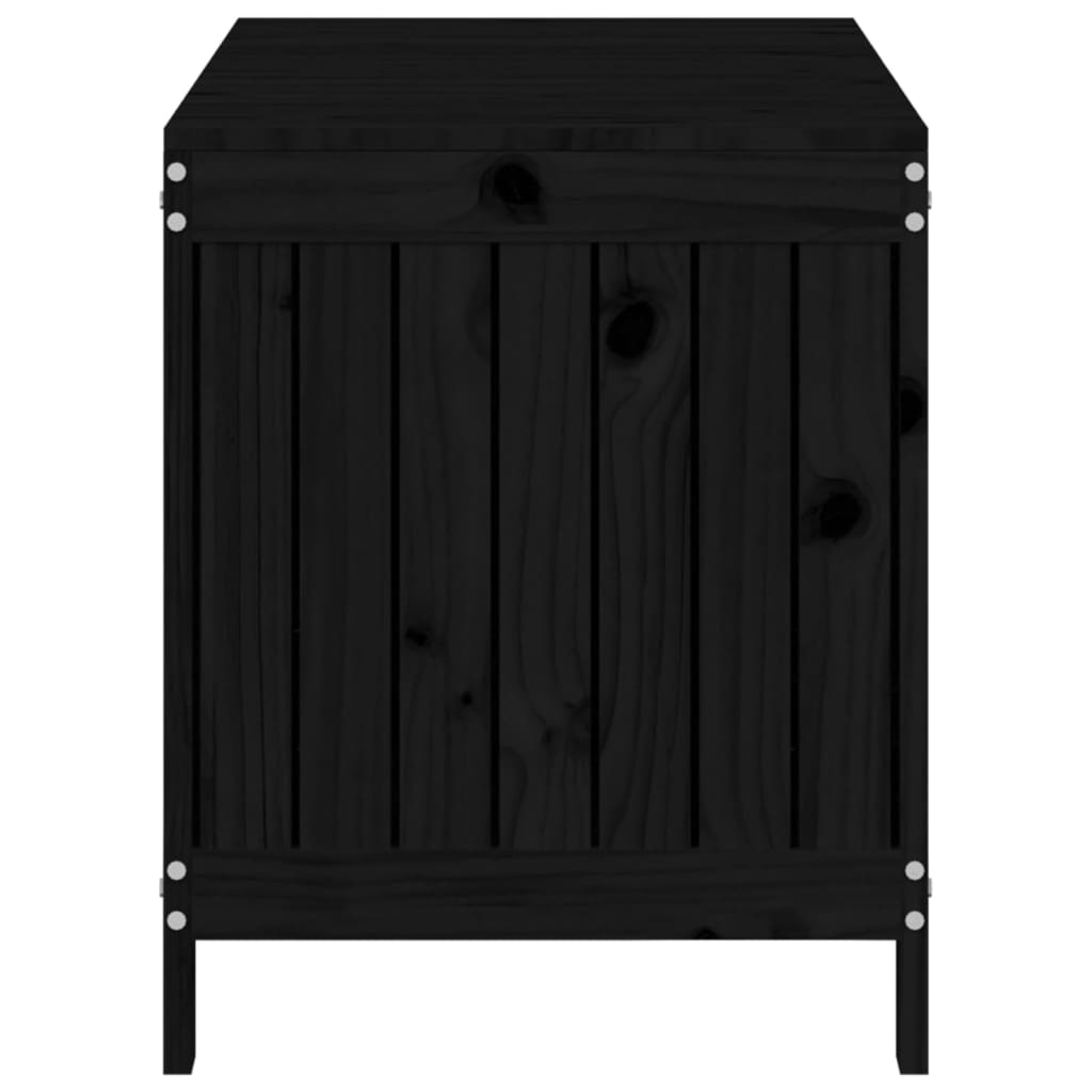 Säilytyslaatikko musta 115x49x60 cm täysi mänty - Sisustajankoti.fi
