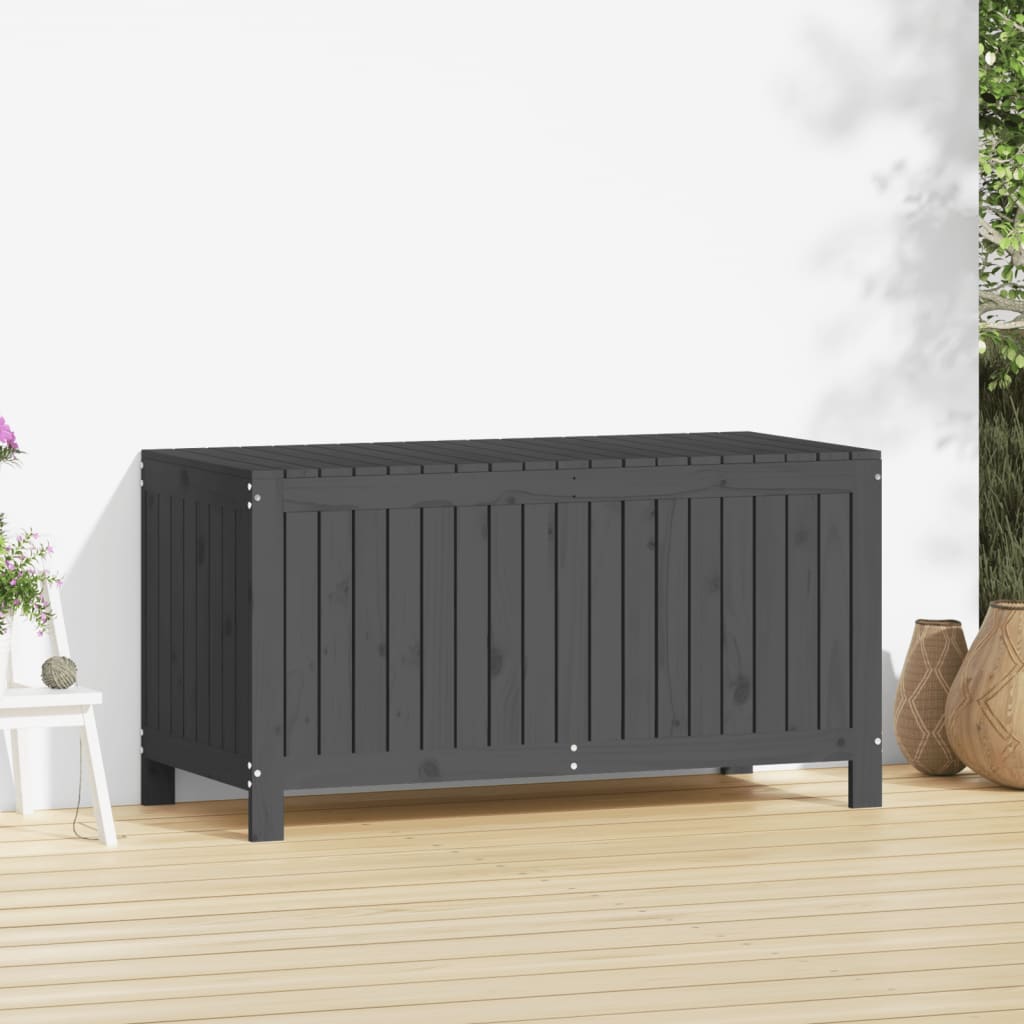 Säilytyslaatikko harmaa 121x55x64 cm täysi mänty - Sisustajankoti.fi
