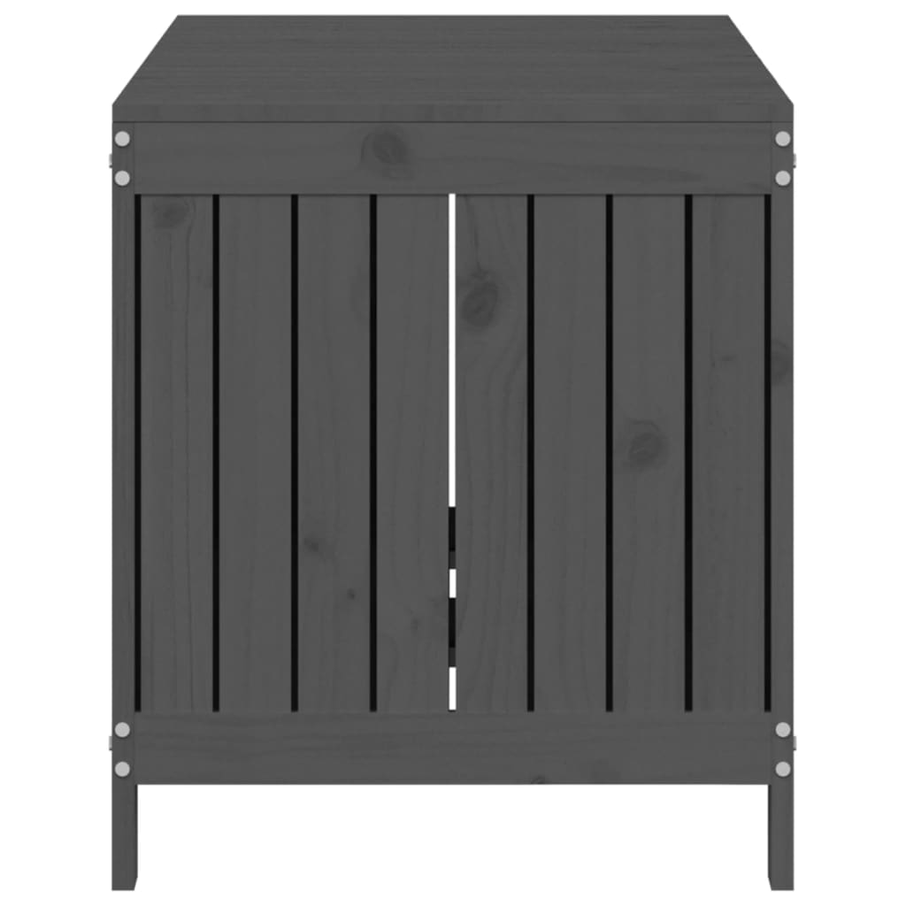 Säilytyslaatikko harmaa 121x55x64 cm täysi mänty - Sisustajankoti.fi
