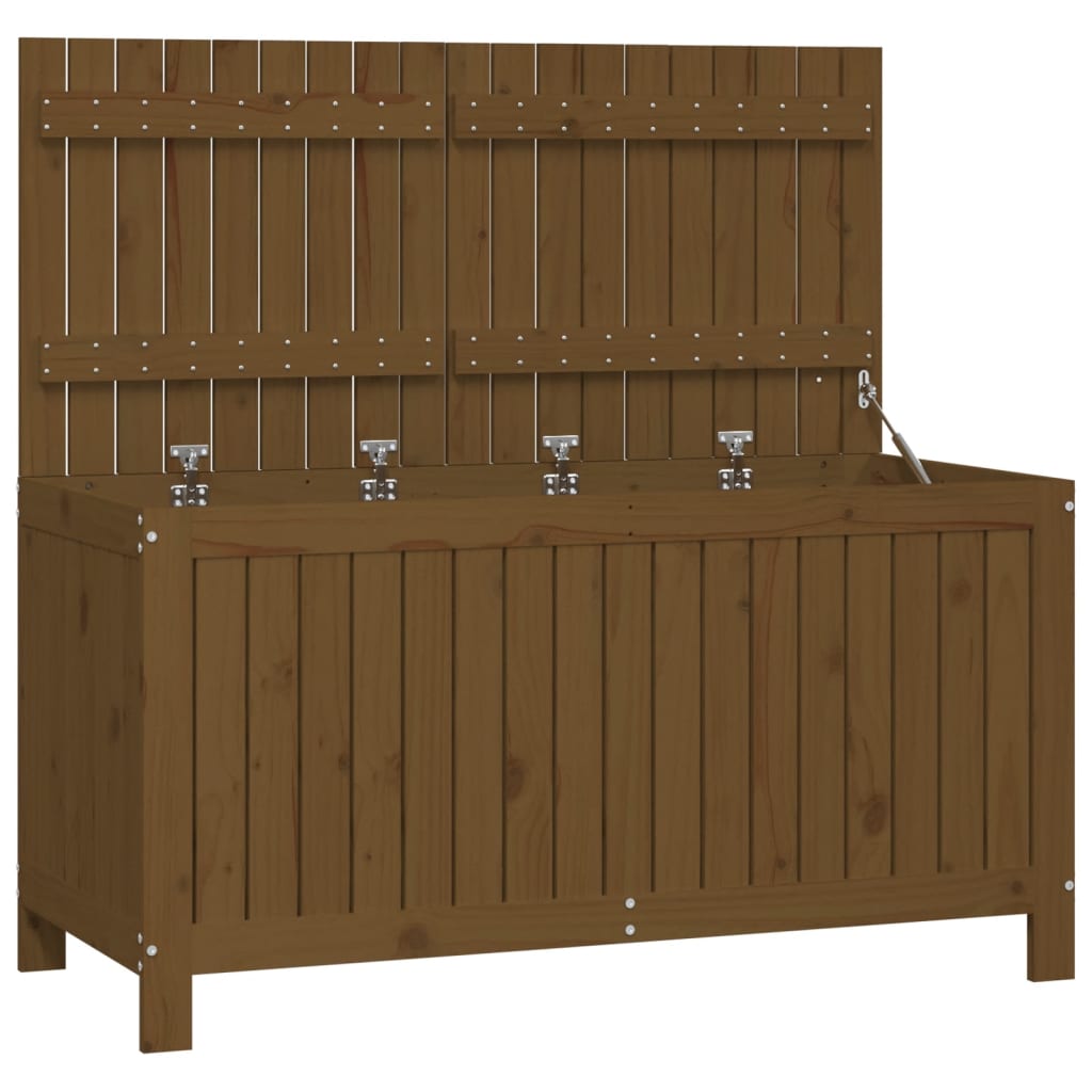 Säilytyslaatikko hunajanruskea 121x55x64 cm täysi mänty - Sisustajankoti.fi