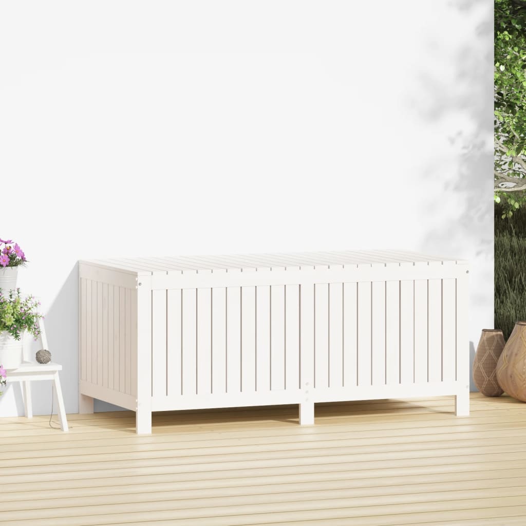 Säilytyslaatikko valkoinen 147x68x64 cm täysi mänty - Sisustajankoti.fi
