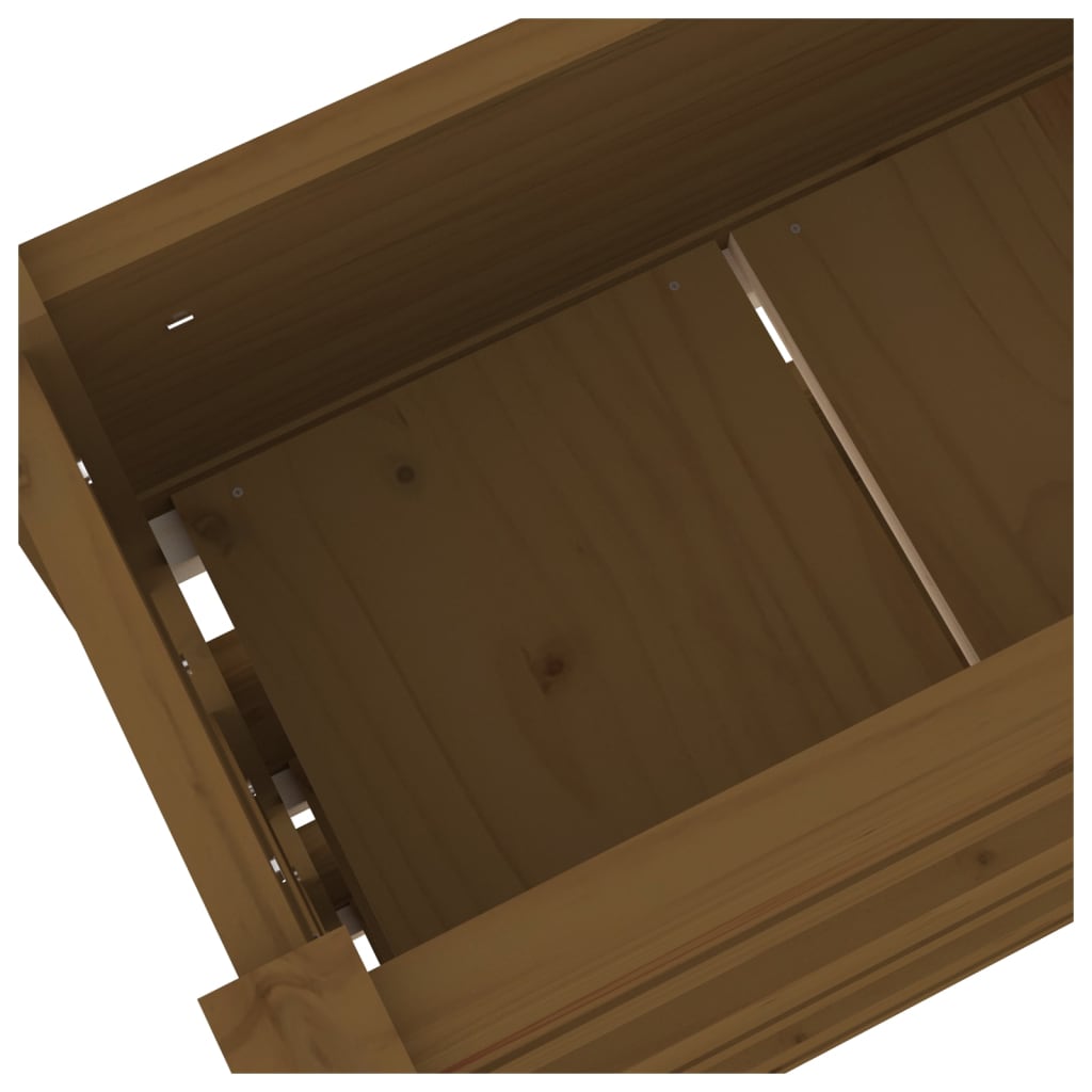 Kukkalaatikko hunajanruskea 112x25x104,5 cm täysi mänty - Sisustajankoti.fi