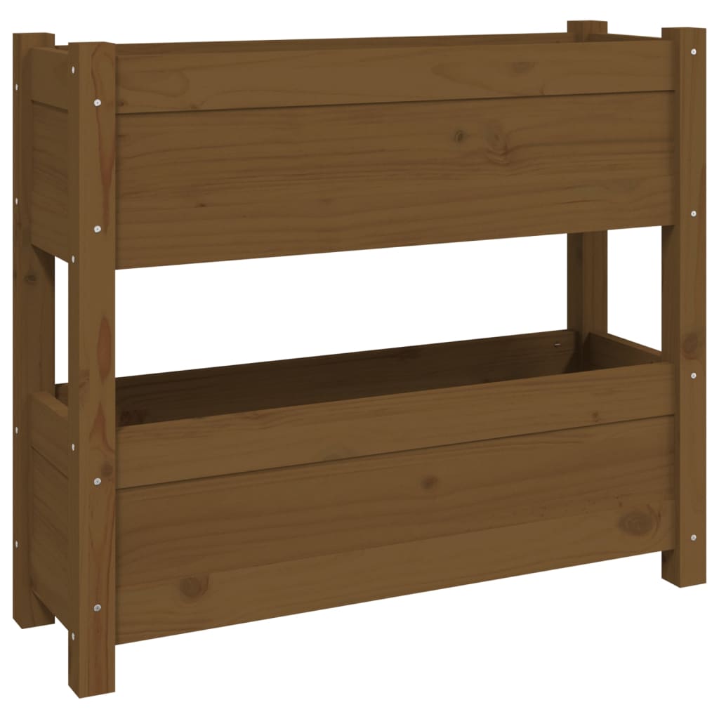 Kukkalaatikko hunajanruskea 77x25x66 cm täysi mänty - Sisustajankoti.fi