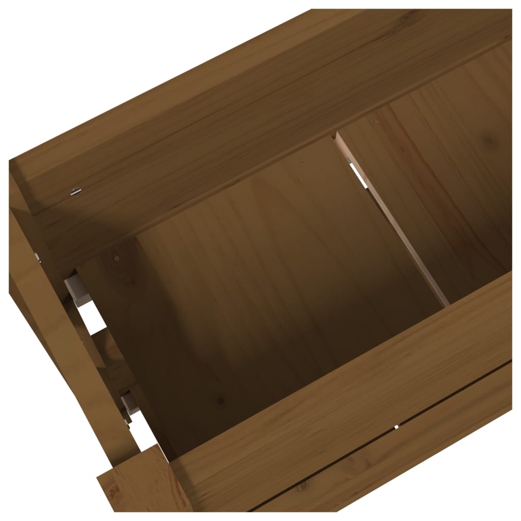 Kukkalaatikko hunajanruskea 77x25x66 cm täysi mänty - Sisustajankoti.fi