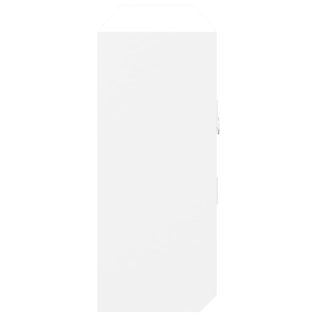 Avainkaappi valkoinen 40x8,5x20 cm tekninen puu ja teräs - Sisustajankoti.fi