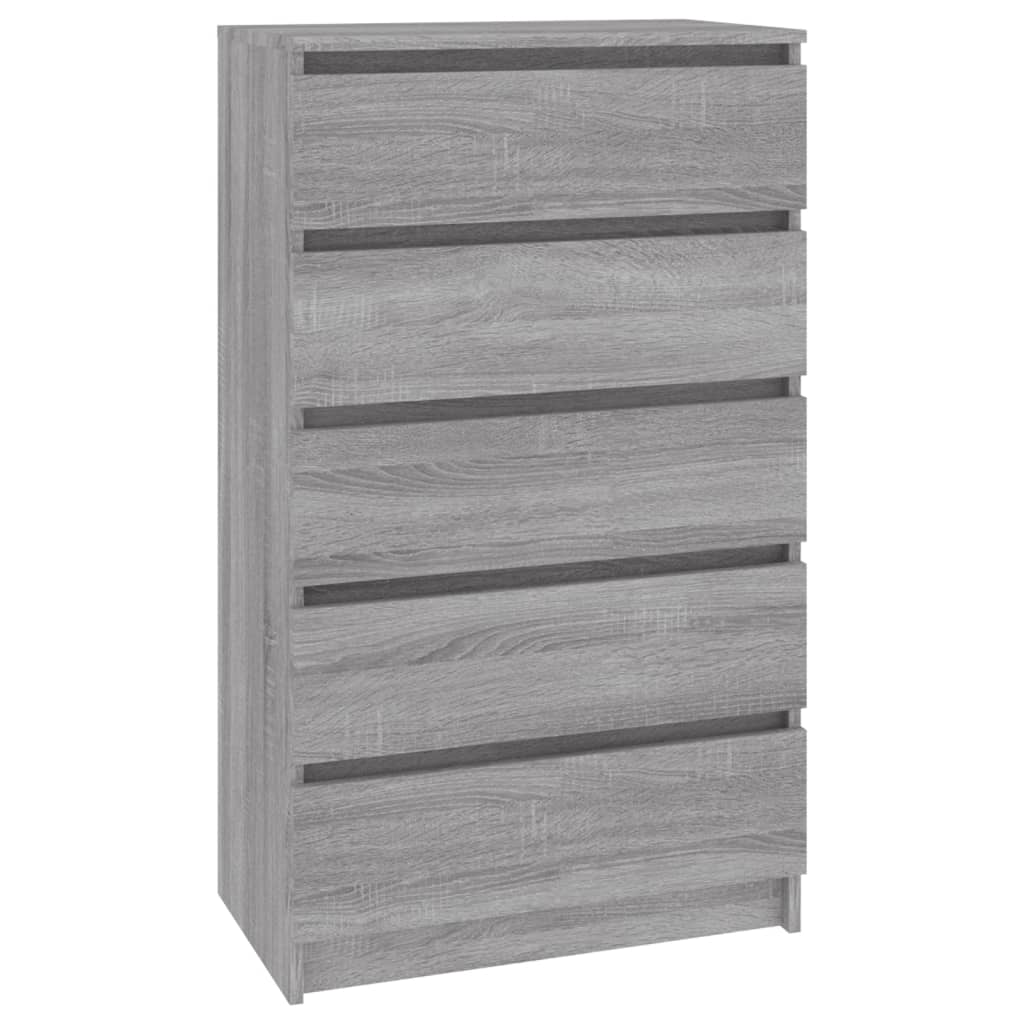Laatikosto harmaa Sonoma 60x36x103 cm tekninen puu - Sisustajankoti.fi