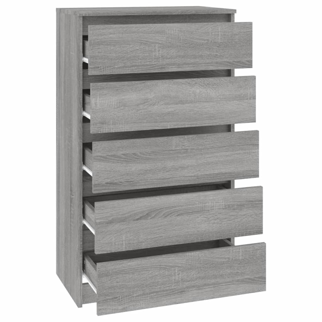 Laatikosto harmaa Sonoma 60x36x103 cm tekninen puu - Sisustajankoti.fi