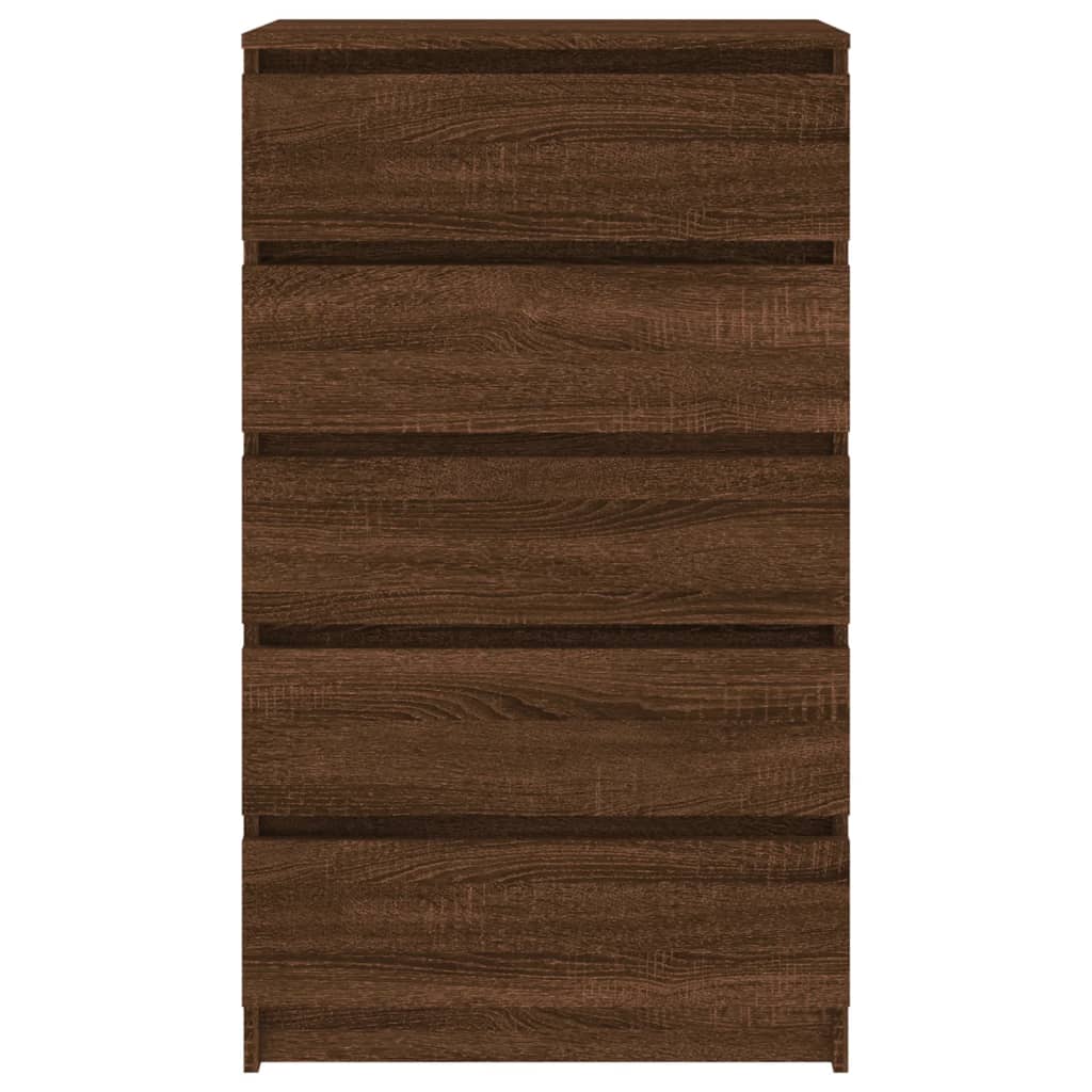 Laatikosto ruskea tammi 60x36x103 cm tekninen puu - Sisustajankoti.fi