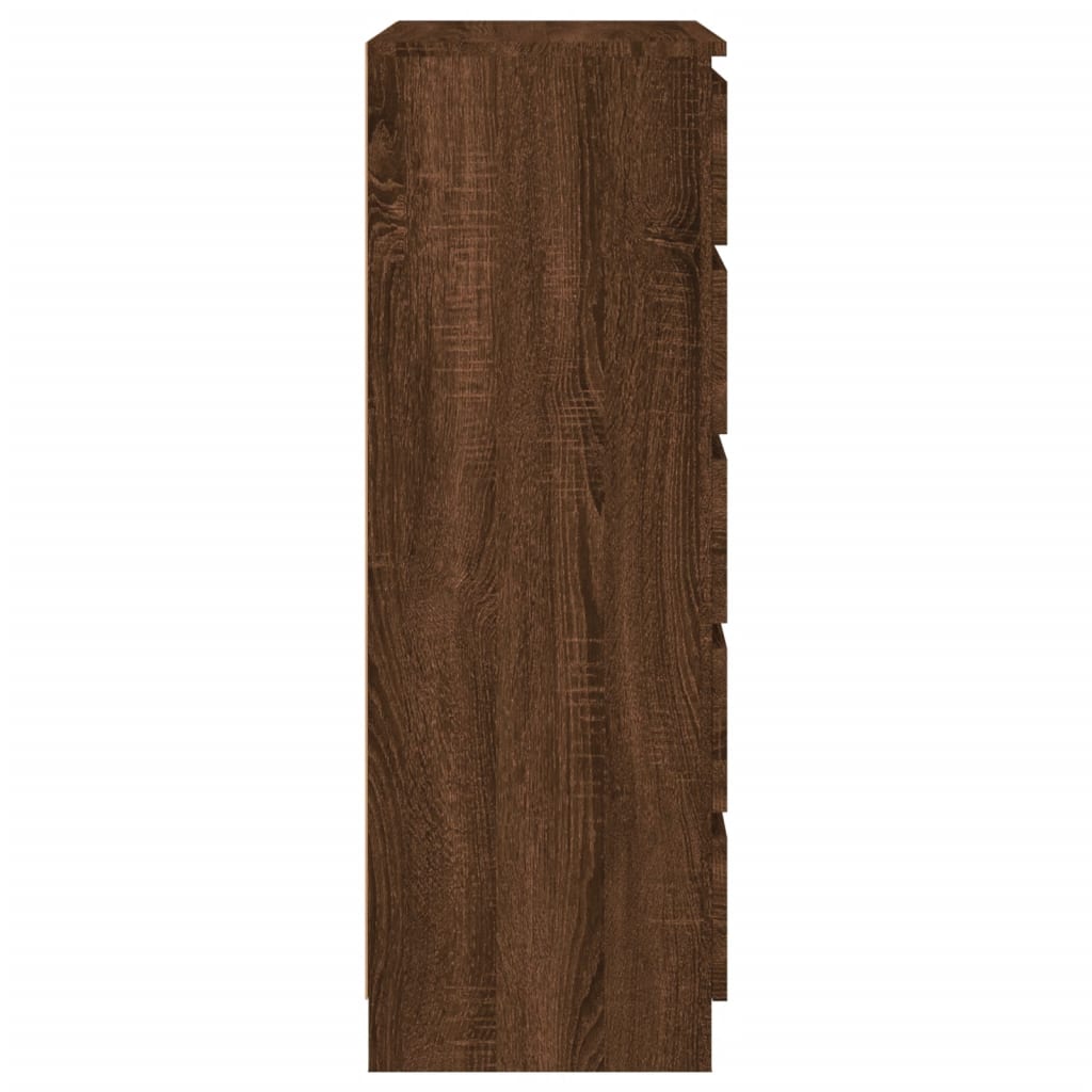 Laatikosto ruskea tammi 60x36x103 cm tekninen puu - Sisustajankoti.fi
