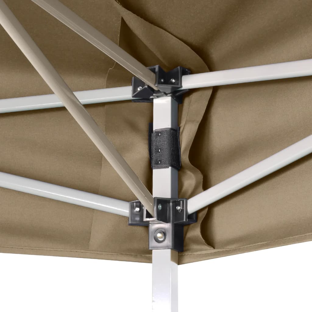 Kuusikulmainen pop-up katos 3,6x3,1 m taupe 220 g/m² - Sisustajankoti.fi