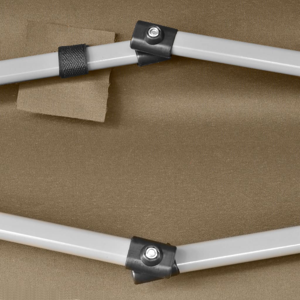 Kuusikulmainen pop-up katos 3,6x3,1 m taupe 220 g/m² - Sisustajankoti.fi