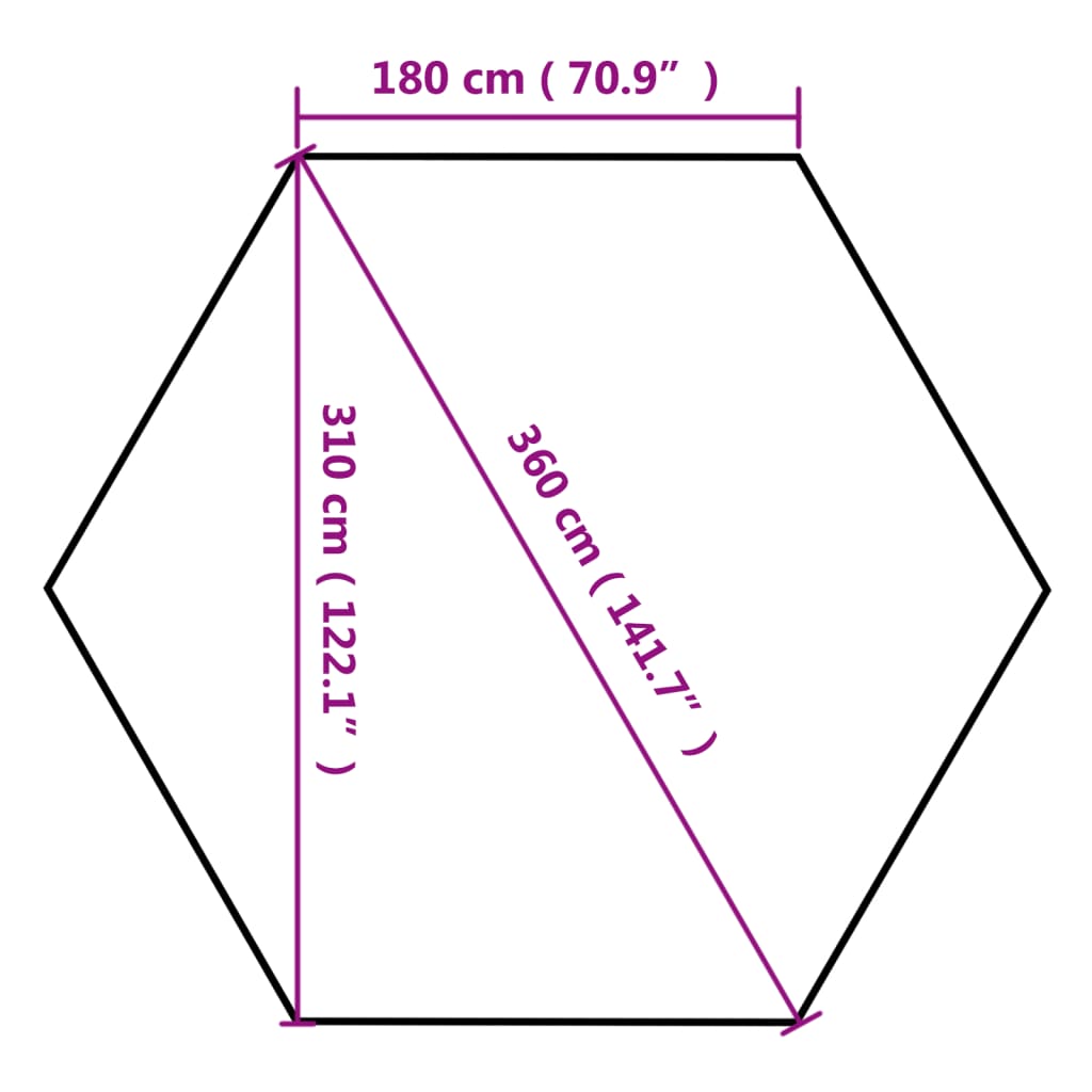Kuusikulmainen pop-up katos sivuseinillä 3,6x3,1m Taupe 220g/m² - Sisustajankoti.fi