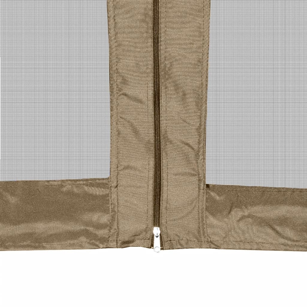 Kuusikulmainen pop-up katos sivuseinillä 3,6x3,1m Taupe 220g/m² - Sisustajankoti.fi