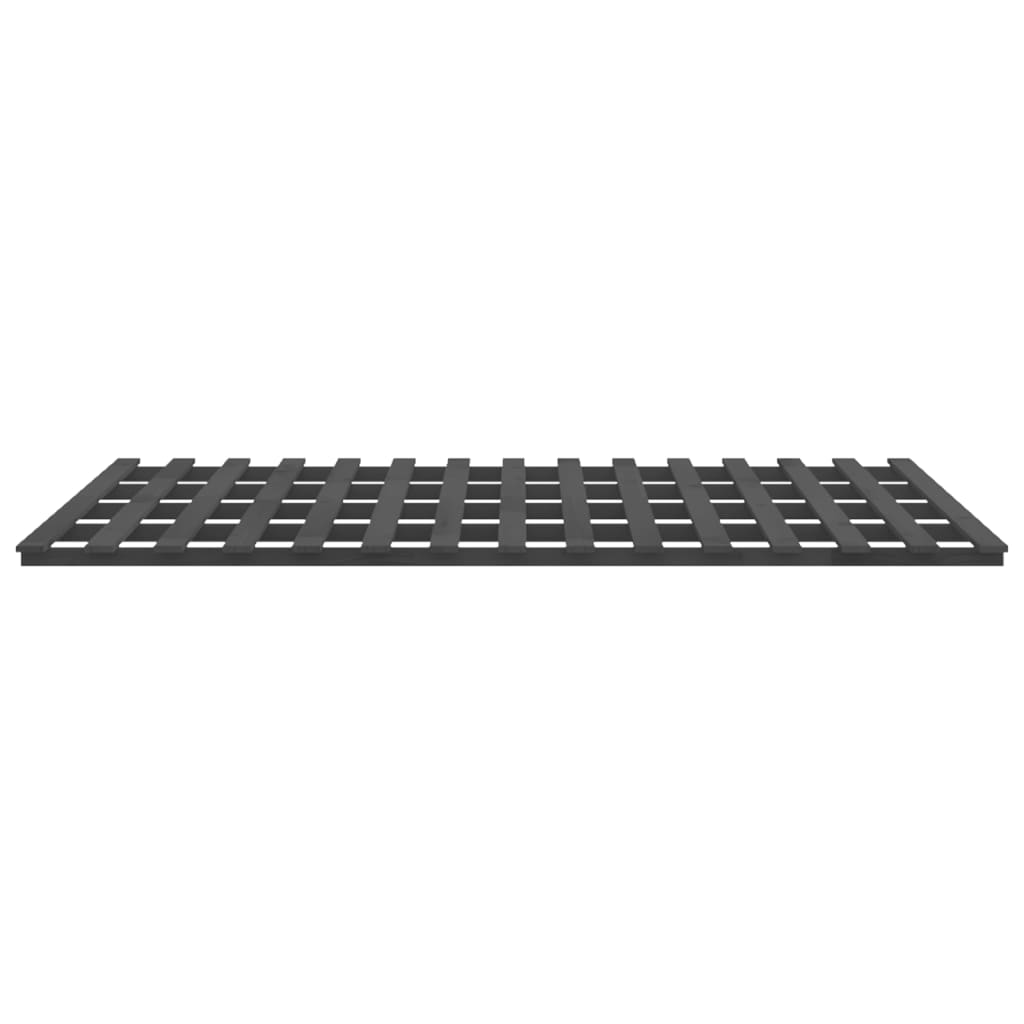 Sängynrunko harmaa 200x200 cm täysi mänty - Sisustajankoti.fi