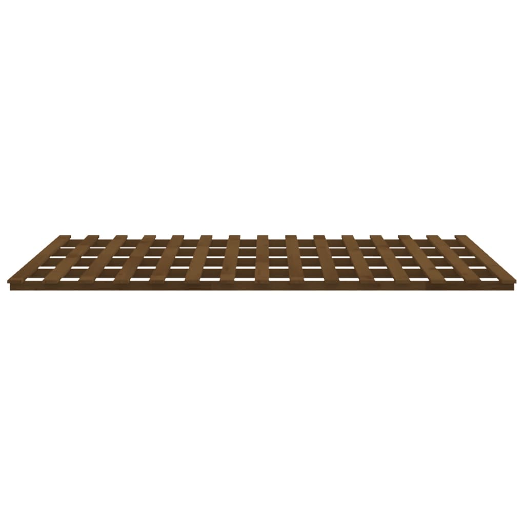 Sängynrunko hunajanruskea 200x200 cm täysi mänty - Sisustajankoti.fi