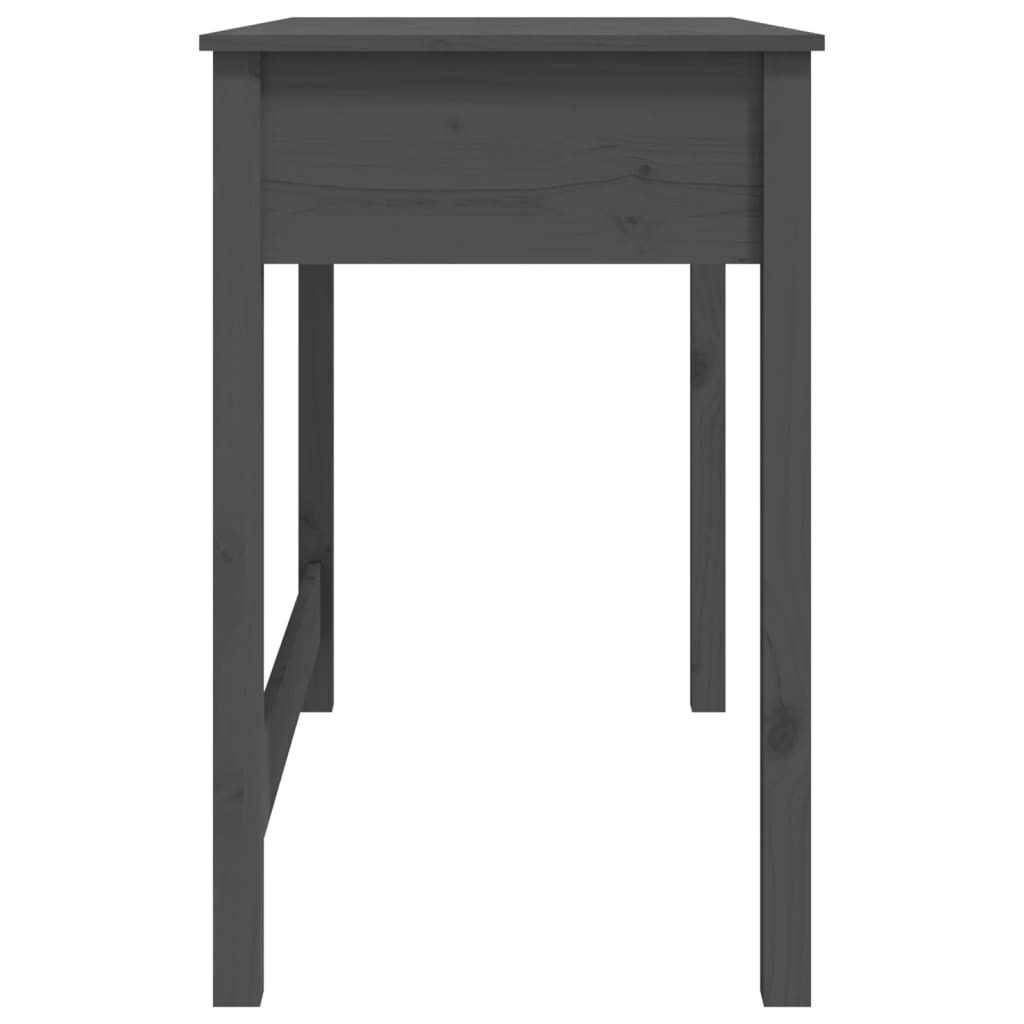 Työpöytä laatikoilla harmaa 100x50x78 cm täysi mänty - Sisustajankoti.fi