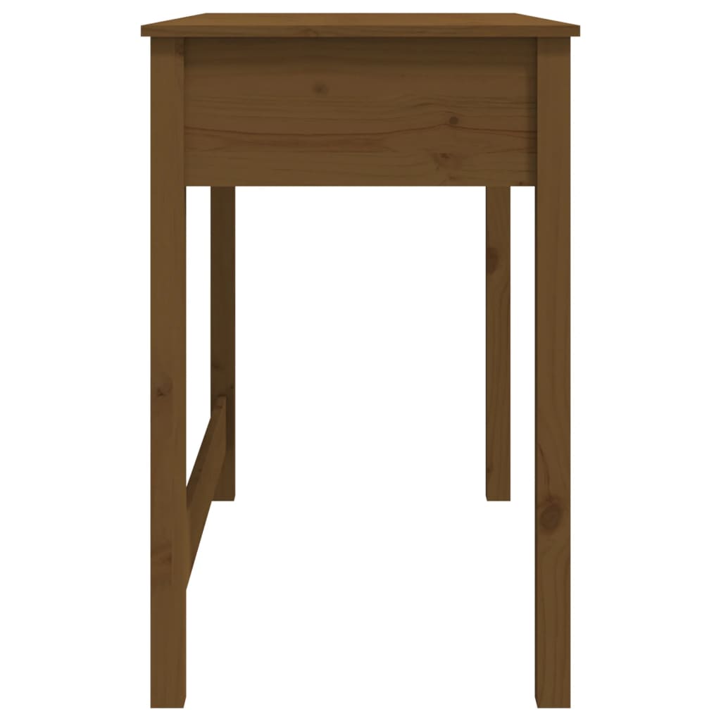 Työpöytä laatikoilla hunajanruskea 100x50x78 cm täysi mänty - Sisustajankoti.fi