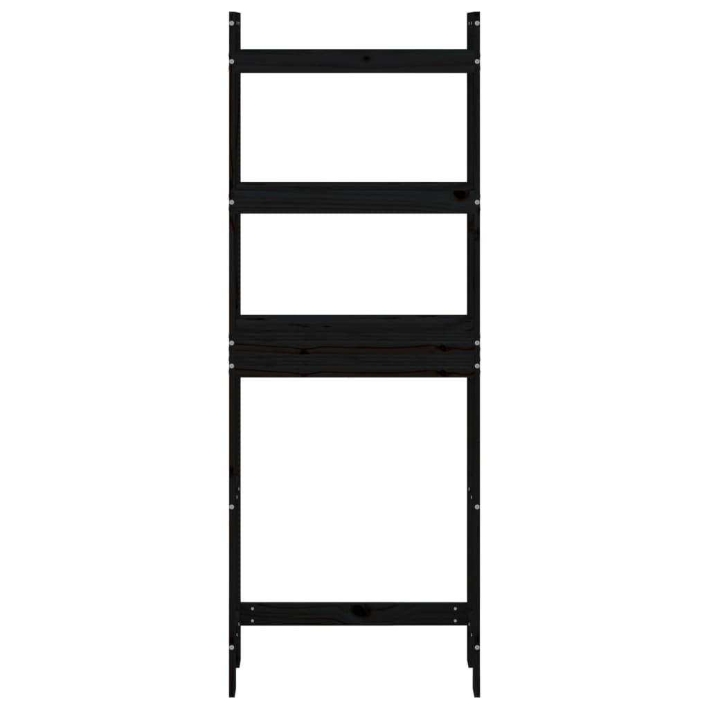 WC-teline musta 63x26x171 cm täysi mänty - Sisustajankoti.fi