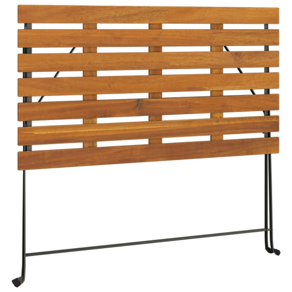 Kokoontaitettava bistropöytä 100x54x71 cm akasiapuu ja teräs - Sisustajankoti.fi