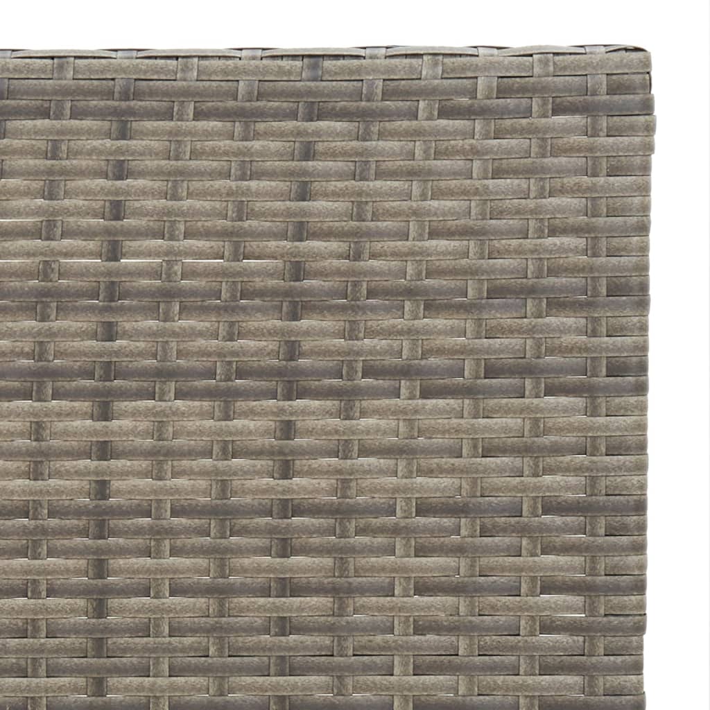 Taitettava bistropöytä harmaa 55x54x71 cm polyrottinki - Sisustajankoti.fi