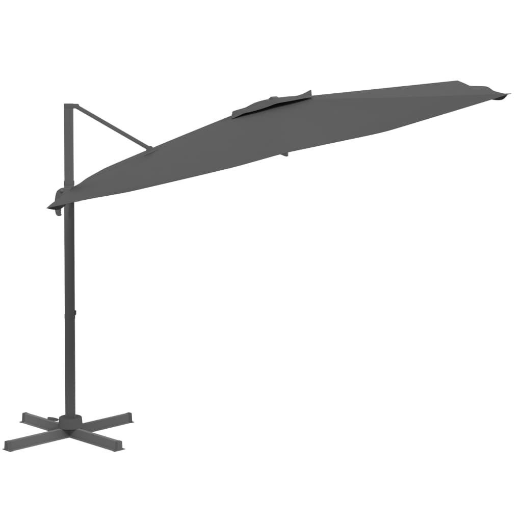 Riippuva LED-aurinkovarjo antrasiitti 400x300 cm - Sisustajankoti.fi