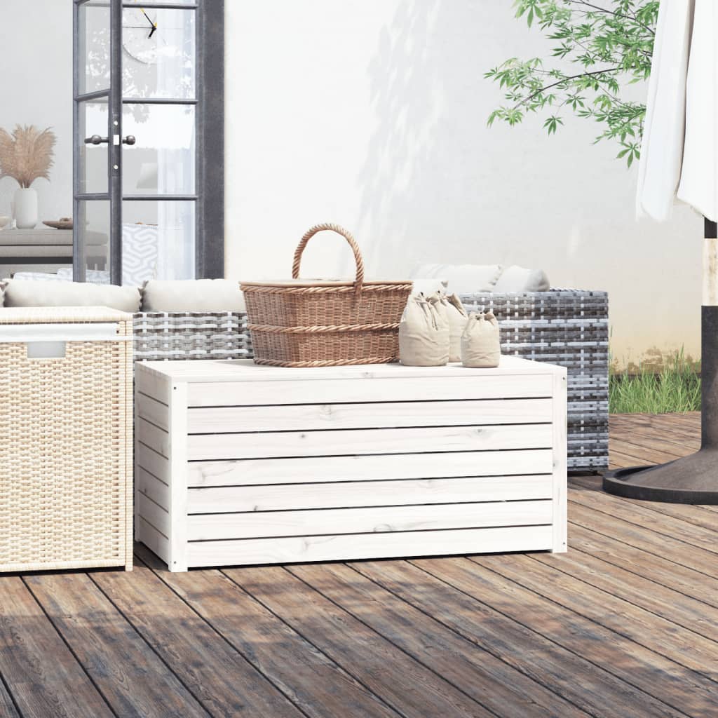 Puutarhalaatikko valkoinen 101x50,5x46,5 cm täysi mänty - Sisustajankoti.fi