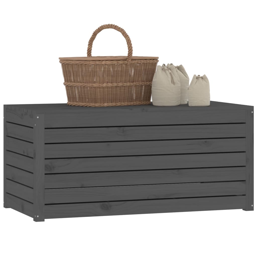 Puutarhalaatikko harmaa 101x50,5x46,5 cm täysi mänty - Sisustajankoti.fi