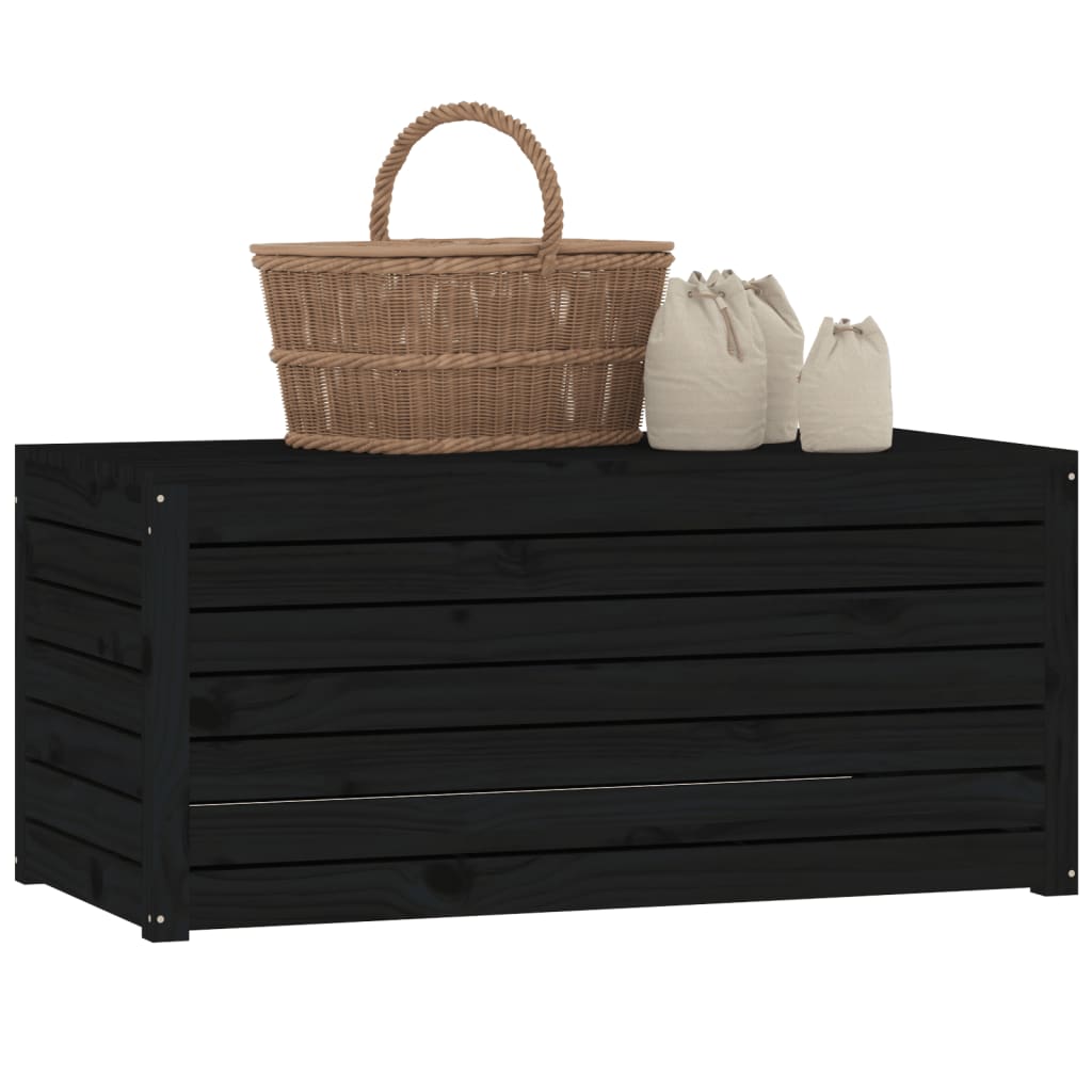 Puutarhalaatikko musta 101x50,5x46,5 cm täysi mänty - Sisustajankoti.fi