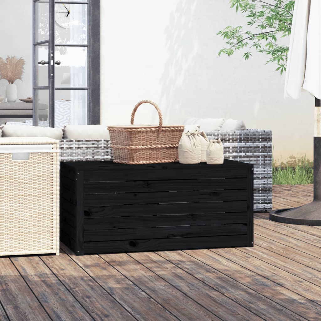 Puutarhalaatikko musta 101x50,5x46,5 cm täysi mänty - Sisustajankoti.fi
