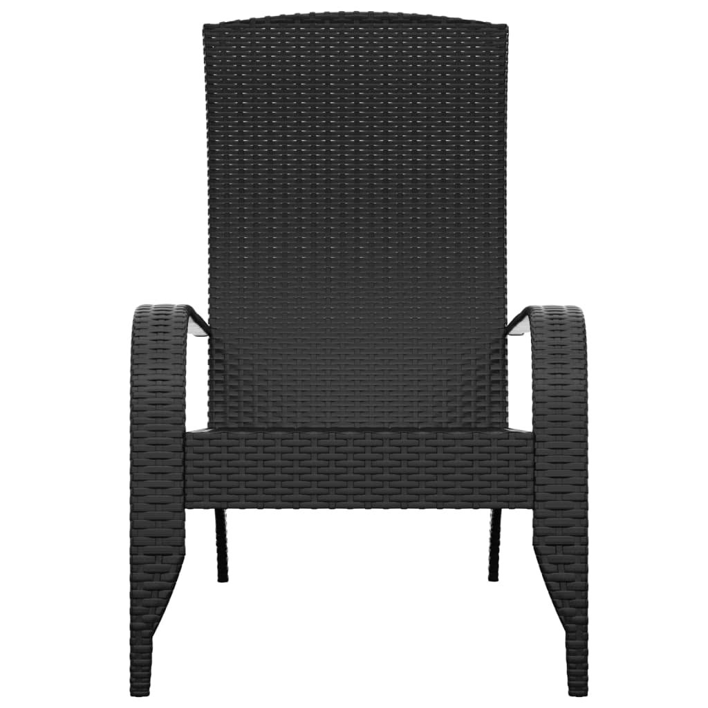 Adirondack puutarhatuoli musta polyrottinki - Sisustajankoti.fi