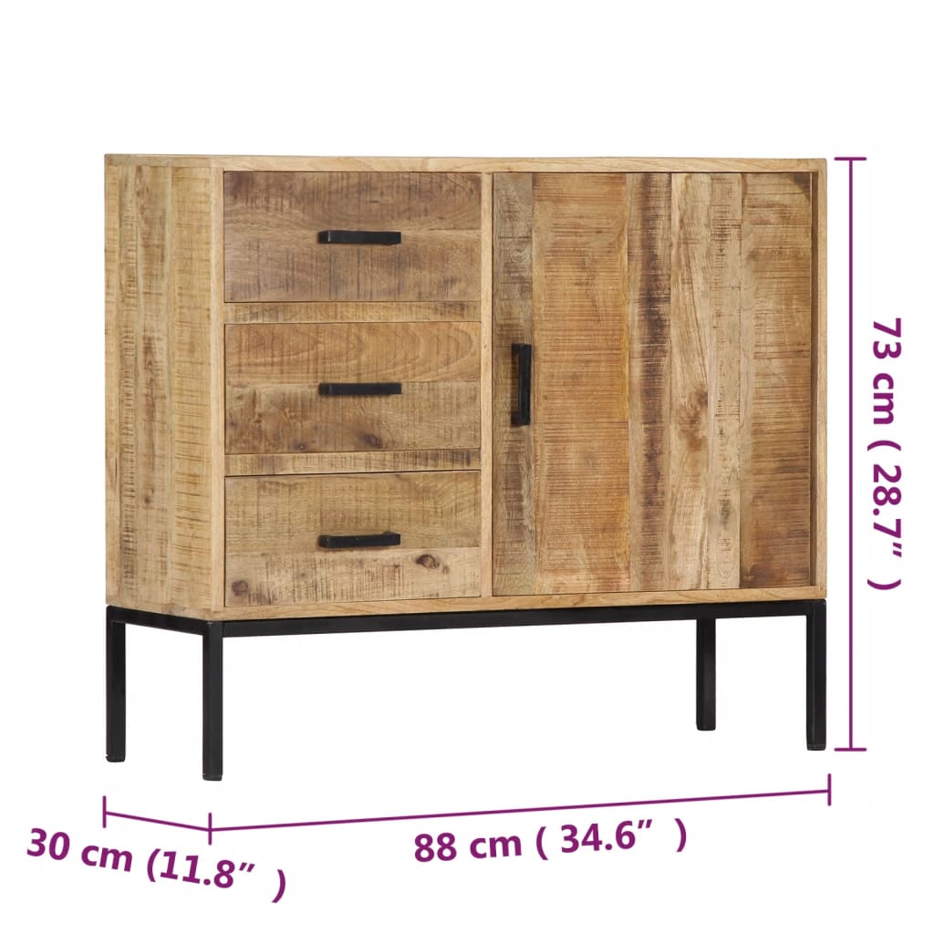 Senkki 88x30x73 cm täysi mangopuu - Sisustajankoti.fi