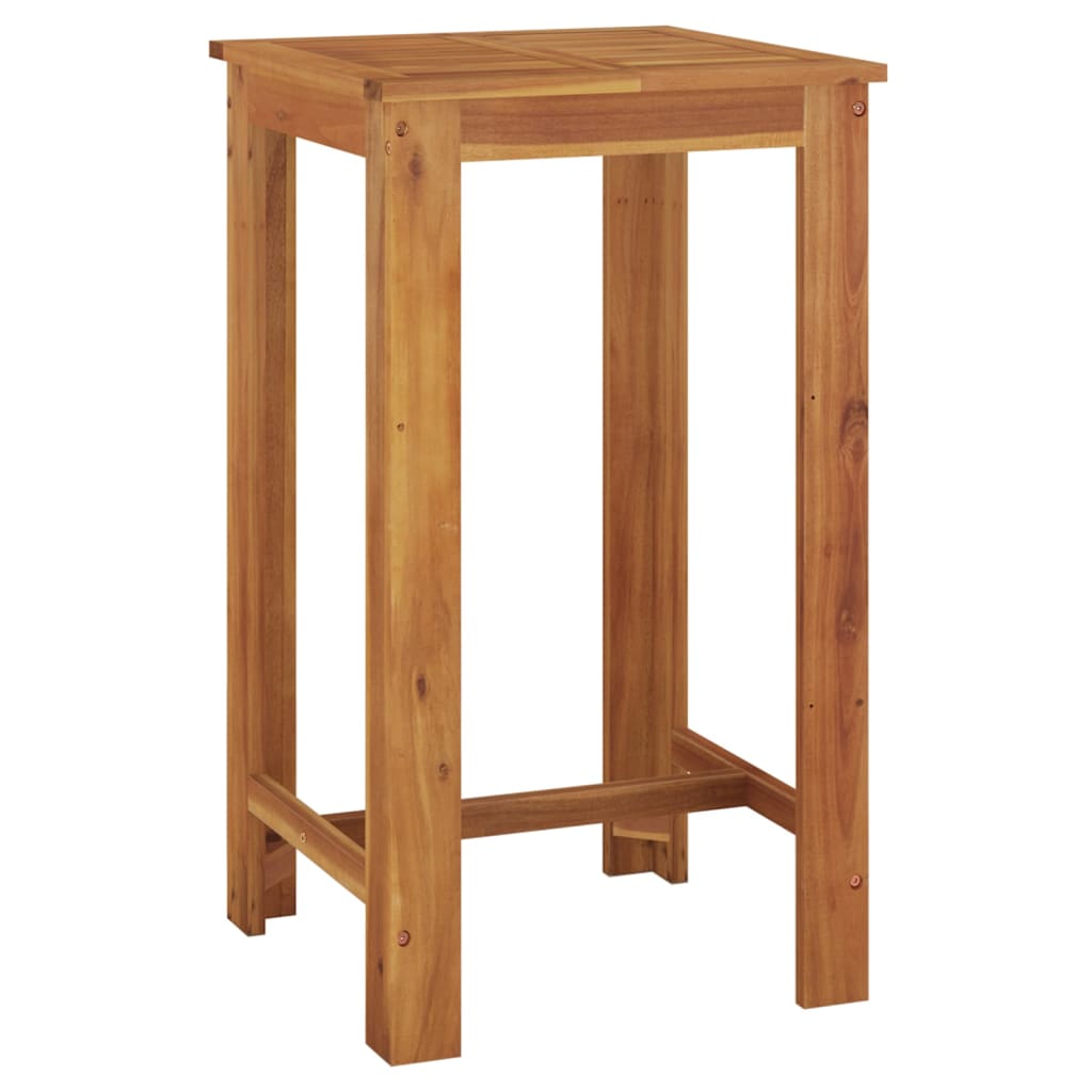 Ulkobaaripöytä 60x60x105 cm täysi akasiapuu - Sisustajankoti.fi