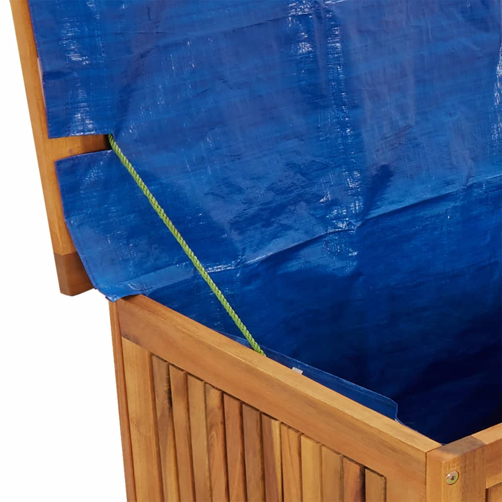 Ulkosäilytyslaatikko pyörillä 113x50x58 cm täysi akasiapuu - Sisustajankoti.fi