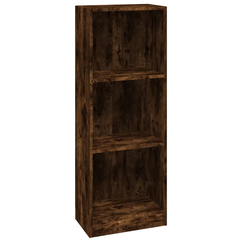 3-tasoinen Kirjahylly savutammi 40x24x109 cm tekninen puu - Sisustajankoti.fi