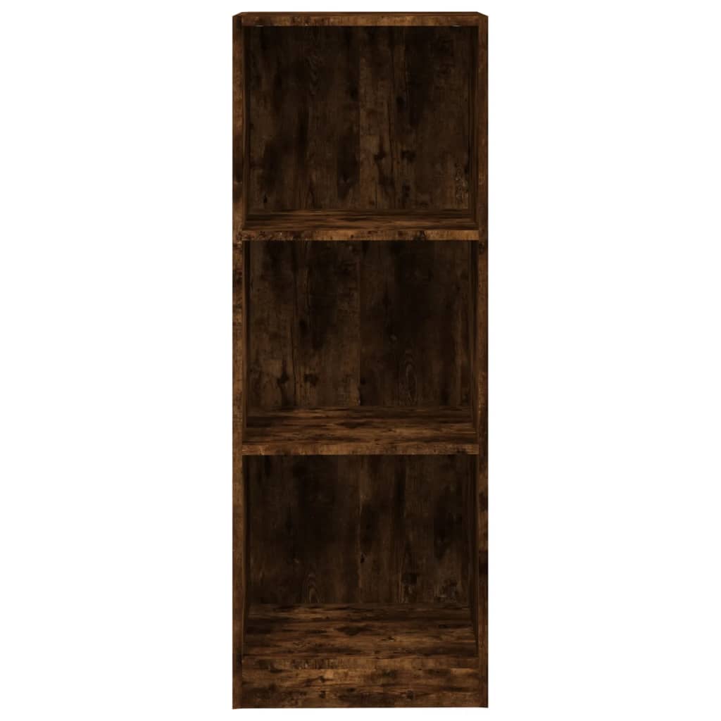 3-tasoinen Kirjahylly savutammi 40x24x109 cm tekninen puu - Sisustajankoti.fi