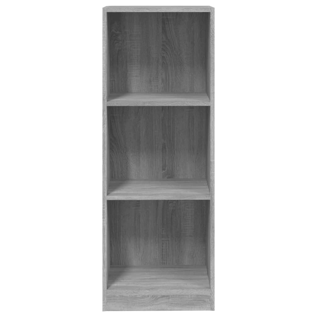 3-tasoinen Kirjahylly harmaa Sonoma 40x24x109 cm tekninen puu - Sisustajankoti.fi