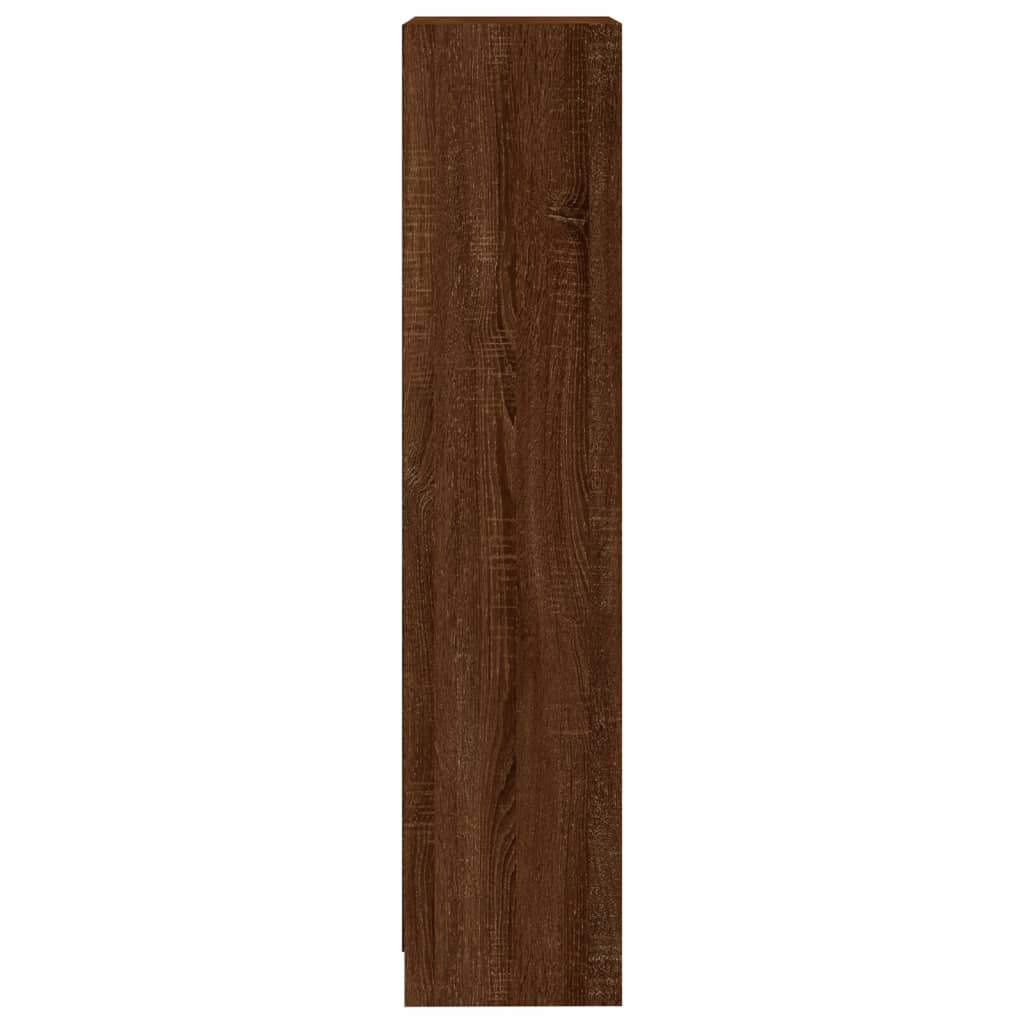 3-tasoinen Kirjahylly ruskea tammi 40x24x109 cm tekninen puu - Sisustajankoti.fi
