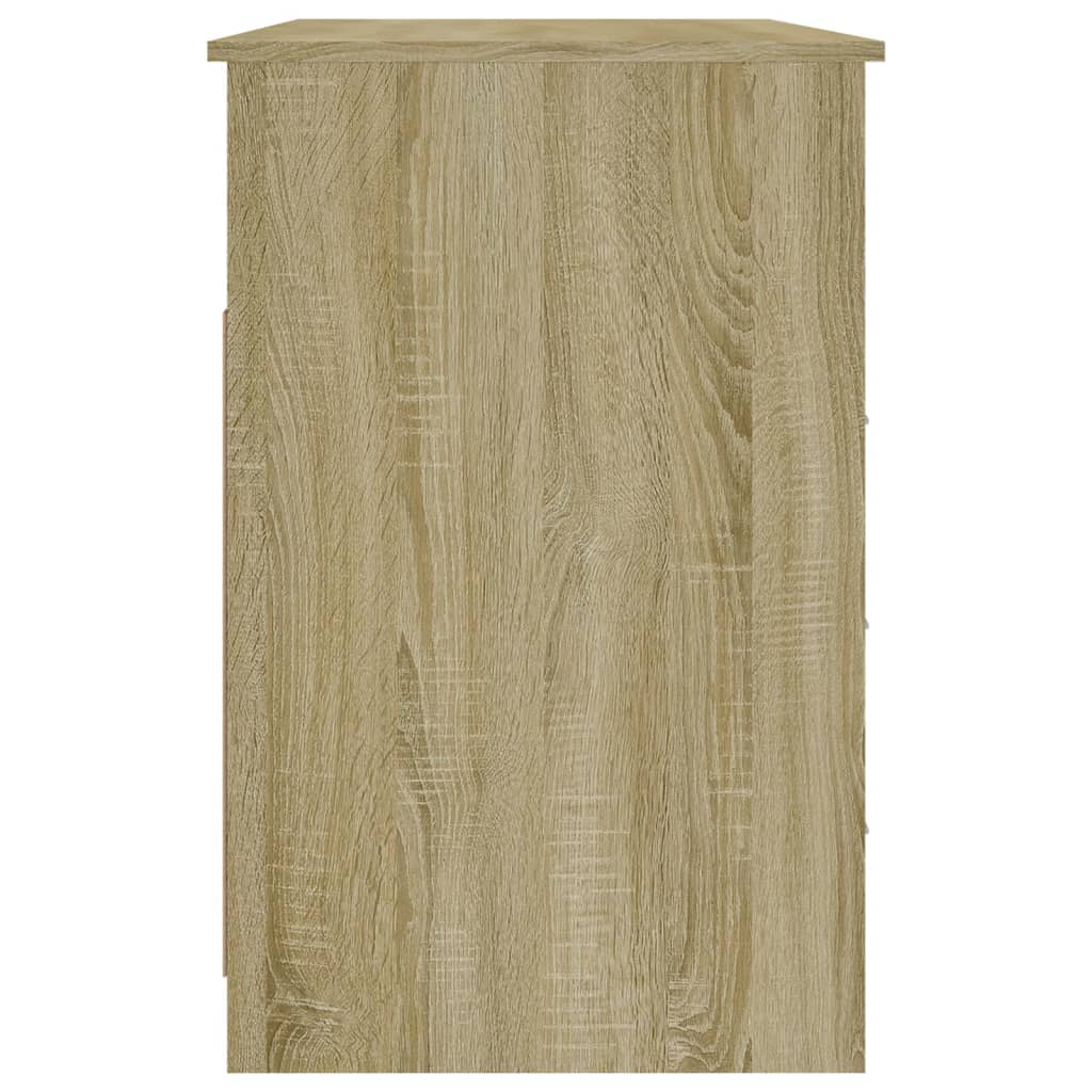 Työpöytä laatikoilla Sonoma-tammi 102x50x76 cm tekninen puu - Sisustajankoti.fi
