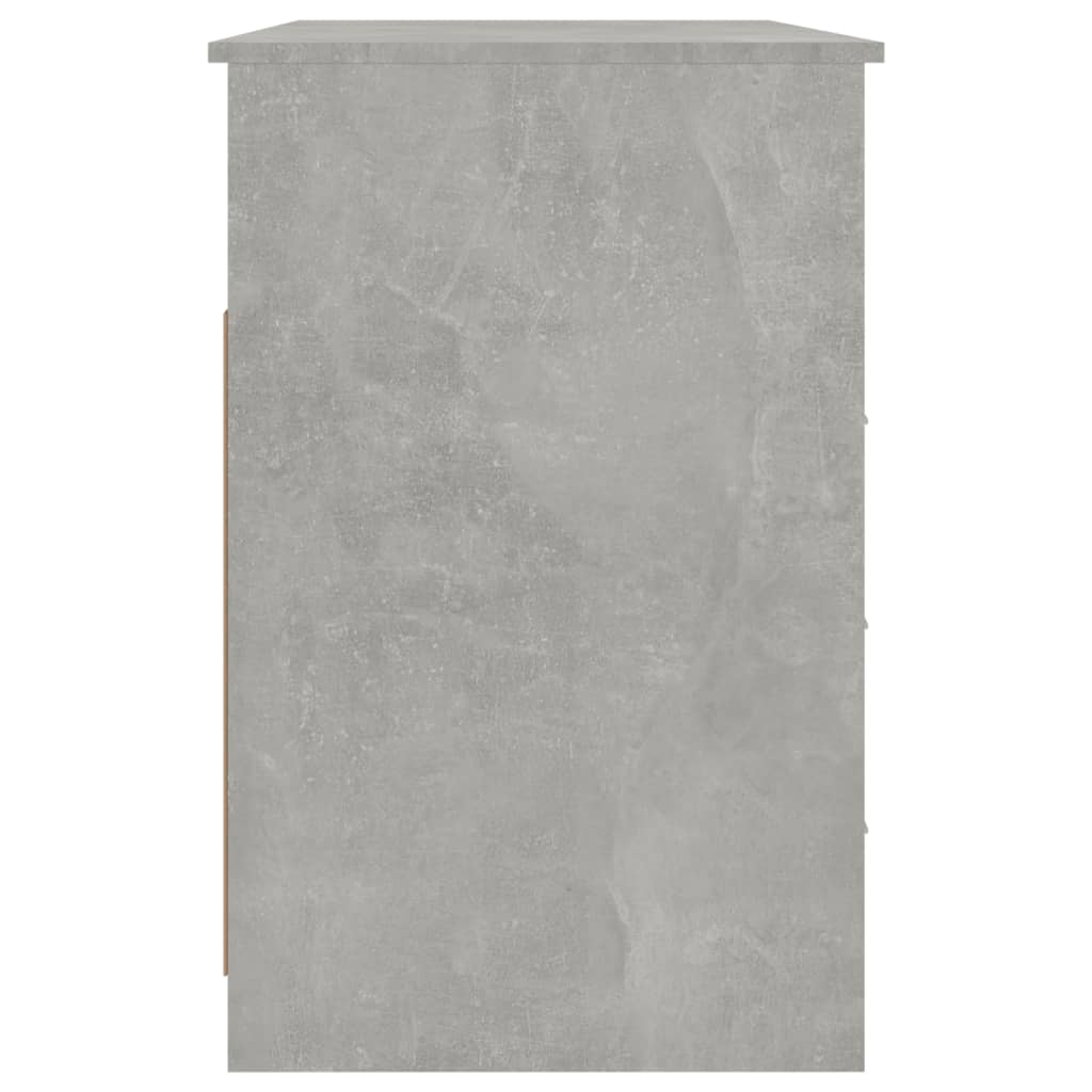 Työpöytä laatikoilla betoninharmaa 102x50x76 cm tekninen puu - Sisustajankoti.fi