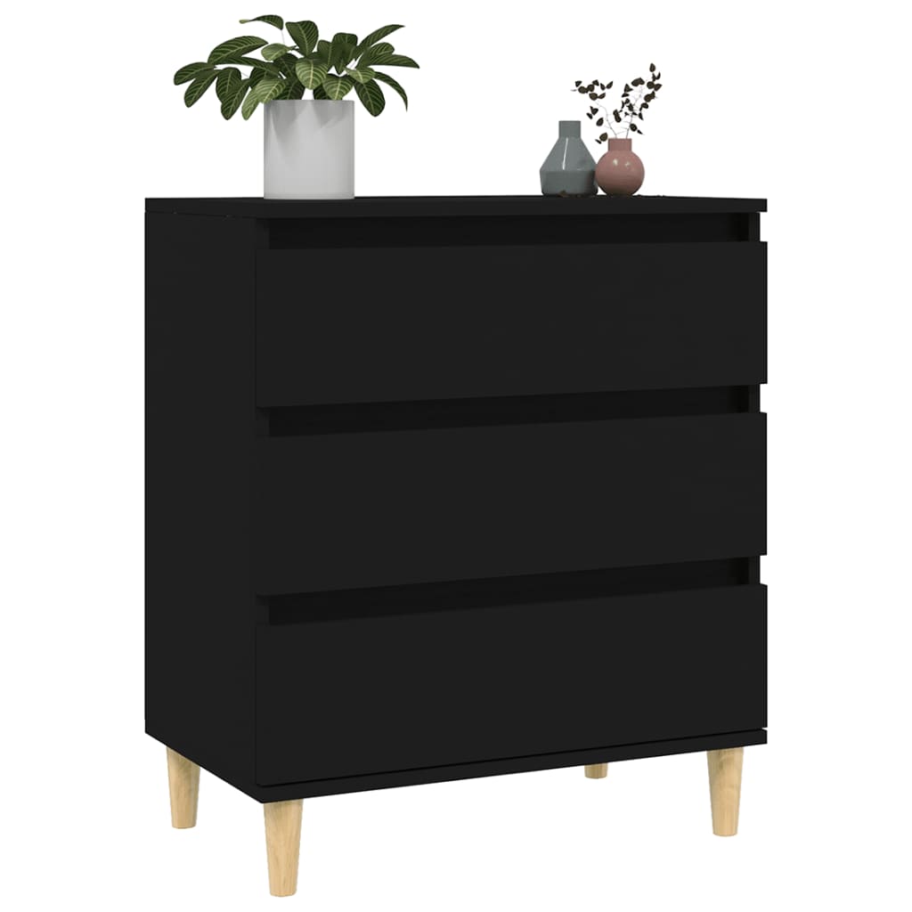 Senkki musta 60x35x70 cm tekninen puu - Sisustajankoti.fi