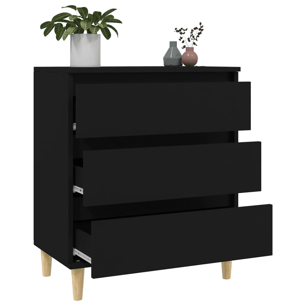 Senkki musta 60x35x70 cm tekninen puu - Sisustajankoti.fi