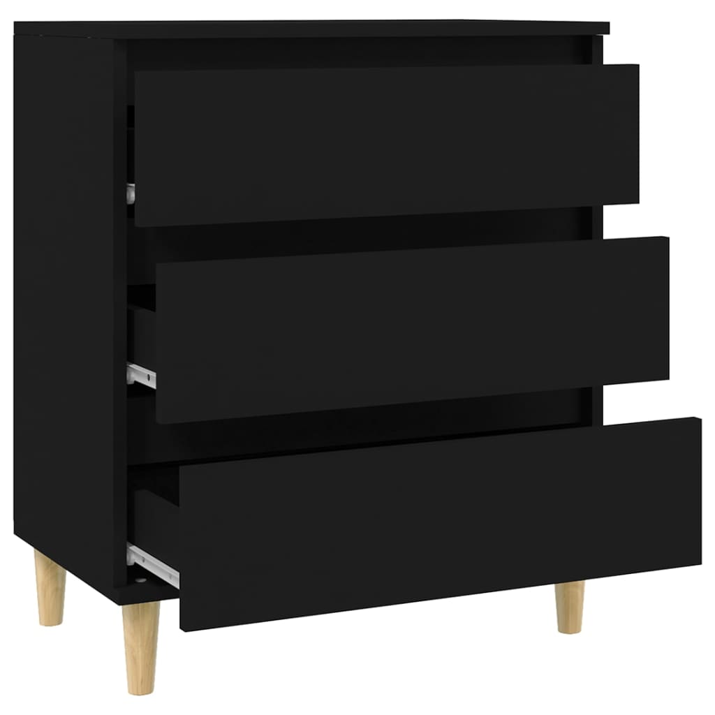 Senkki musta 60x35x70 cm tekninen puu - Sisustajankoti.fi