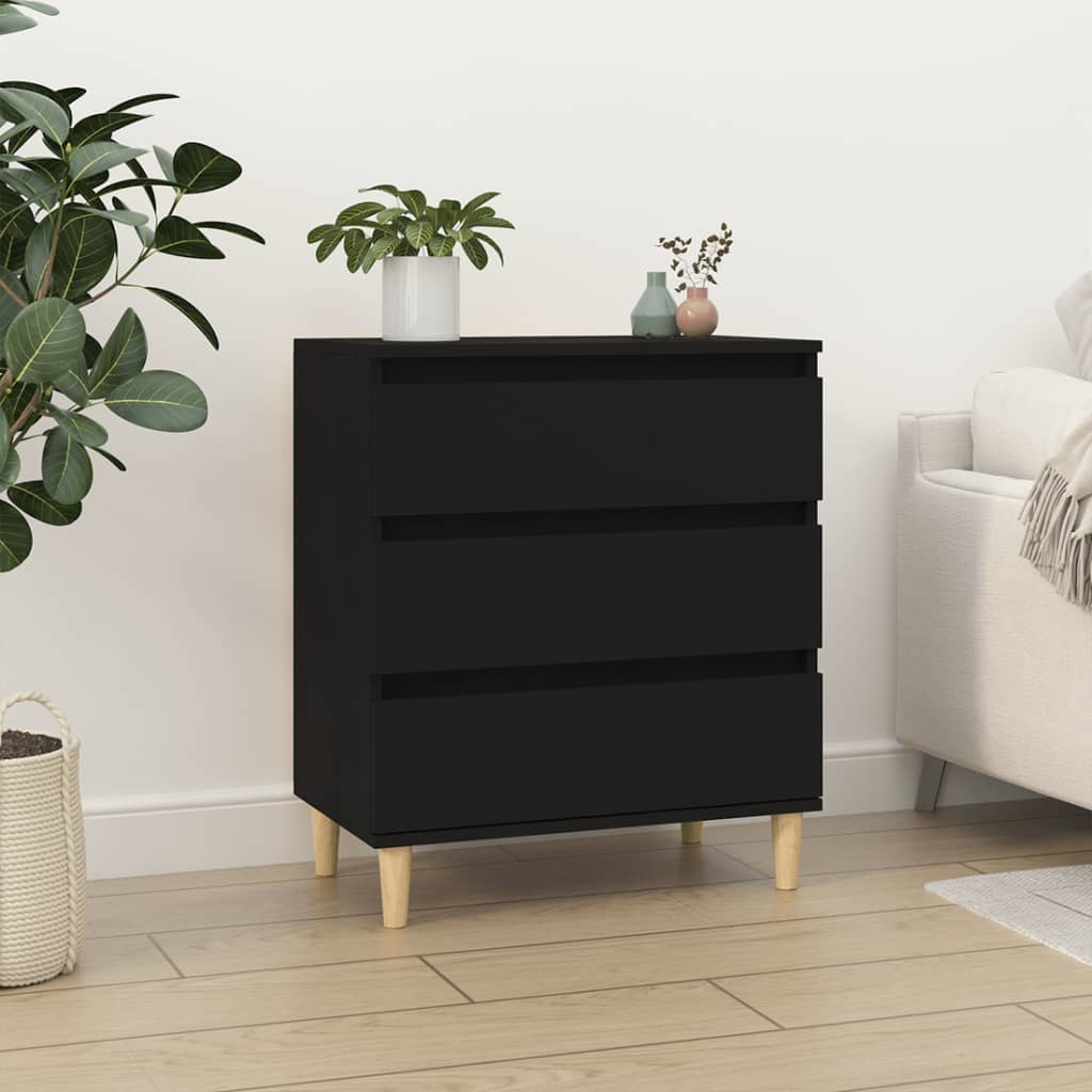 Senkki musta 60x35x70 cm tekninen puu - Sisustajankoti.fi