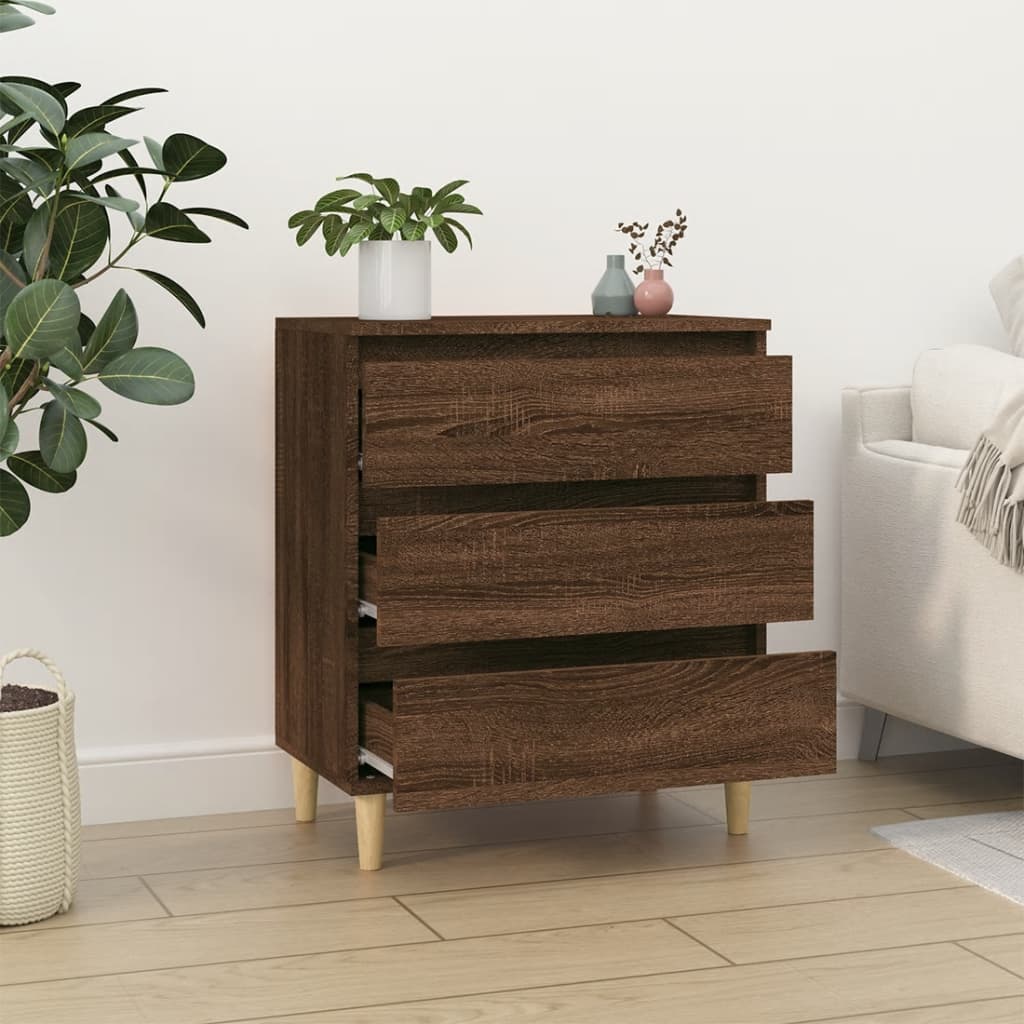 Senkki ruskea tammi 60x35x70 cm tekninen puu - Sisustajankoti.fi
